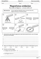 Vorschau - Arbeitsblätter - Magnetismus Lernmalbuch Klasse 5–6 - Deckblatt