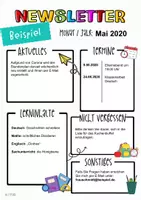 Vorschau - Lehrpläne/Lehrermaterial - Vorlage "Newsletter" für die Elternkommunikation - Seite 1