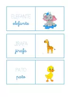 Vista previa - Hojas de trabajo - VOCABLARIO AUTOCORRECTIVO DE ANIMALES. DA LA VUELTA Y COMPRUEBA. - página 2