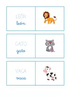Vista previa - Hojas de trabajo - VOCABLARIO AUTOCORRECTIVO DE ANIMALES. DA LA VUELTA Y COMPRUEBA. - página 3
