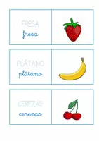 Vista previa - Juegos / Gamificación - VOCABULARIO DE FRUTAS. TARJETAS AUTOCORRECTIVAS. DA LA VUELTA Y COMPRUEBA. - página 2