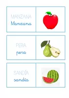 Vista previa - Juegos / Gamificación - VOCABULARIO DE FRUTAS. TARJETAS AUTOCORRECTIVAS. DA LA VUELTA Y COMPRUEBA. - página 3