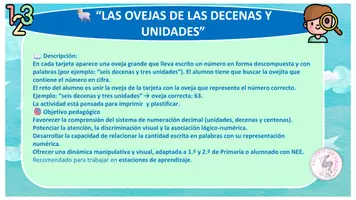 Vista previa - Hojas de trabajo - UNIDADES Y DECENAS CON OVEJAS - página 1