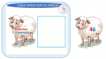 Vista previa - Hojas de trabajo - UNIDADES Y DECENAS CON OVEJAS - página 3