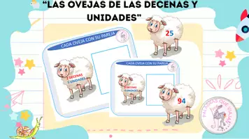 Vista previa - Hojas de trabajo - UNIDADES Y DECENAS CON OVEJAS - Portada