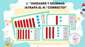 Vista previa - Hojas de trabajo - UNIDADES Y DECENAS. ATRAPA EL NÚMERO CORRECTO. - Portada