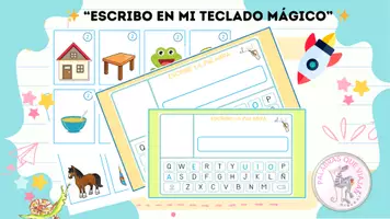 Vista previa - Hojas de trabajo - ESCRIBO EN MI TECLADO MÁGICO. - Portada