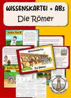 Vorschau - Aufgabenkarten - Römer | Antikes Rom Wissenskartei - Deckblatt