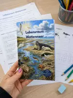 Vorschau - Arbeitsblätter - Lebensraum Wattenmeer/Ökologie – Booklet, inkl. Arbeitsmaterial Biologie Klasse 4–6 - Deckblatt