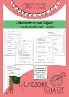 Vorschau - Arbeitsblätter - Fragen nach dem Subjekt, Subjekt erkennen und markieren - Deckblatt