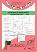 Vorschau - Arbeitsblätter - Fragen nach dem Prädikat, Prädikate erkennen und markieren - Deckblatt