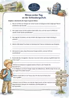 Vorschau - Arbeitsblätter - Aufgaben zum Bookletto: Nimos erster Schultag - Seite 1