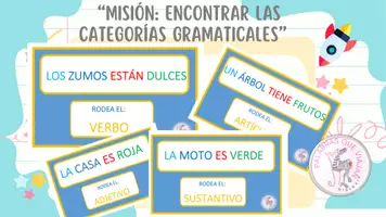 Vista previa - Hojas de trabajo - 4 CATEGORÍAS GRAMATICALES - Portada