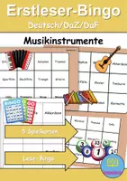 Vorschau - Spiele - Erstleser Bingo - Musikinstrumente (Klasse 1 und 2) - Deckblatt