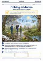 Vorschau - Arbeitsblätter - Frühling-Lernmalbuch Klasse 5–6 - Deckblatt