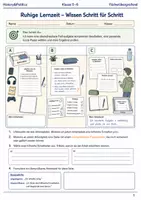 Vorschau - Arbeitsblätter - Ruhige Lernzeit Arbeitsheft Klasse 5–6 - Deckblatt