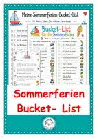 Vorschau - Arbeitsblätter - Sommerferien Bucket List mit Brief - Deckblatt