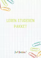 Voorbeeld - pakket: leren studeren - Voorblad