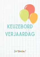 Voorbeeld - Keuzebord verjaardag - Voorblad