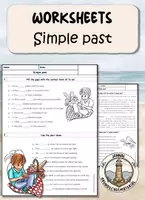 Vorschau - Arbeitsblätter - Arbeitsblätter Simple past - Deckblatt