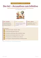 Vorschau - Arbeitsblätter - Der AcI – Accusativus cum Infinitivo - Deckblatt