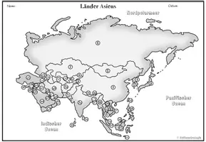 Vorschau - Arbeitsblätter - Topographie - Länder Asiens - Seite 3