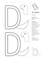 Vorschau - Arbeitsblätter - Buchstabenerarbeitung D – Kreativer Hefteintrag mit Bastelvorlage & Schreibübungen - Buchstabe D wie Dino - Seite 1