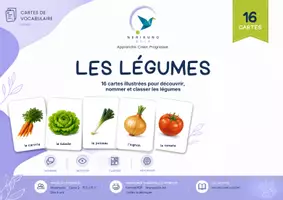 Aperçu - Cartes / Images - Les légumes du potager – 16 cartes de vocabulaire (Gratuit) - Page 1