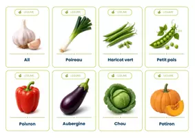 Aperçu - Cartes / Images - Les légumes du potager – 16 cartes de vocabulaire (Gratuit) - Page 3