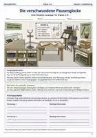 Vorschau - Arbeitsblätter - Die verschwundene Pausenglocke – Lesespur Klasse 5–6 - Deckblatt