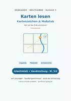 Vorschau - Stundenentwürfe - Karten lesen – Kartenzeichen, Legende & Maßstab | Erdkunde - Deckblatt