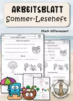 Vorschau - Arbeitsblätter - Sommer Leseheft Arbeitsblatt - Deckblatt