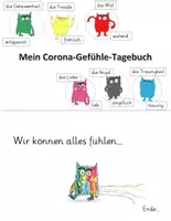 Vorschau - Arbeitsblätter - Farbenmonster - Gefühle - Corona -Tagebuch - Deckblatt