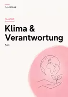 Vorschau - Arbeitsblätter - Philosophie-Klausur Q-Phase: Klimaethik, Verantwortung & Generationengerechtigkeit bei Kant inkl. EWH - Deckblatt