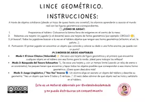 Vista previa - Juegos / Gamificación - LINCE ®️ de FORMAS GEOMÉTRICAS (CAST/VAL) - página 1
