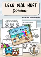 Vorschau - Arbeitsblätter - Lese-Mal-Heft "Sommer" | Lesen & Malen | Klasse 1-2 | Leseförderung - Deckblatt