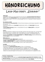 Vorschau - Arbeitsblätter - Lese-Mal-Heft "Sommer" | Lesen & Malen | Klasse 1-2 | Leseförderung - Seite 1