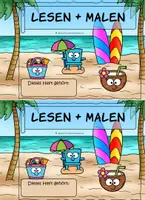 Vorschau - Arbeitsblätter - Lese-Mal-Heft "Sommer" | Lesen & Malen | Klasse 1-2 | Leseförderung - Seite 2