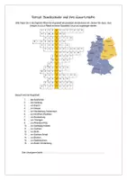 Vorschau - Arbeitsblätter - Rätsel zu den Hauptstädten der Bundesländer (+Lösungsbogen) - Seite 1