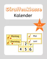 Vorschau - Poster - Giraffenklasse Kalender Tafelmaterial Grundschule - Deckblatt