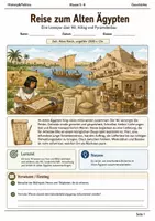 Vorschau - Arbeitsblätter - Reise zum Alten Ägypten – Lesespur Klasse 5–6 - Deckblatt