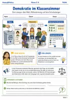 Vorschau - Arbeitsblätter - Demokratie im Klassenzimmer – Lesespur Klasse 5–6 - Deckblatt