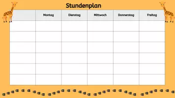 Vorschau - Anderer Materialtyp - Giraffenklasse Stundenplan Grundschule - Seite 2