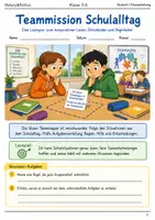 Vorschau - Arbeitsblätter - Teammission Schulalltag – Lesespur Klasse 5–6 - Deckblatt