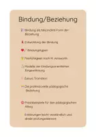 Vorschau - Stundenentwürfe - Bindung/Beziehung - PDF Lernmaterial - Deckblatt
