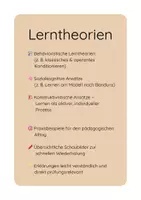 Vorschau - Stundenentwürfe - Lerntheorien - PDF Lernmaterial - Deckblatt