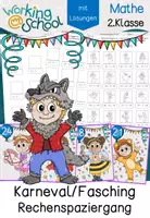 Vorschau - Arbeitsblätter - Fasching & Karneval | Zahlenraum 100 | Rechenspaziergang - Seite 1