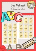 Vorschau - Aufgabenkarten - ABC Alphabet Kartei - Deckblatt