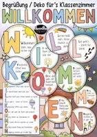 Vorschau - Poster - Willkommen Deko / Klassenzimmer - Poster Klassenlehrer / Growth Mindset - Deckblatt