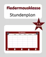 Vorschau - Anderer Materialtyp - Fledermausklasse Stundenplan Grundschule - Deckblatt